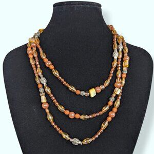 (2/$20) Vintage Long Glass Beaded Necklace